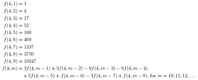 k = 4 case