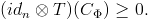 (id_n\otimes T)(C_\Phi)\geq 0.