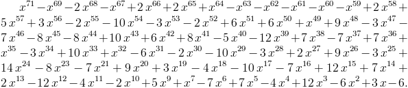 Degree-71 Polynomial